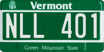 VT license plate NLL401