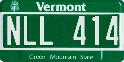 VT license plate NLL414