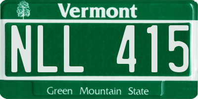 VT license plate NLL415
