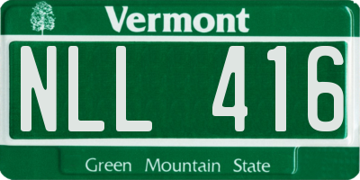 VT license plate NLL416