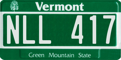 VT license plate NLL417