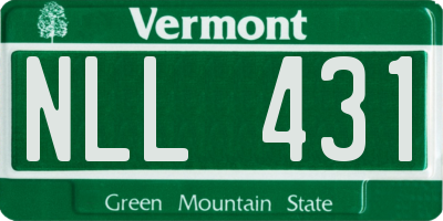 VT license plate NLL431