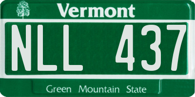VT license plate NLL437