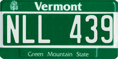 VT license plate NLL439