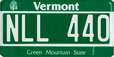 VT license plate NLL440