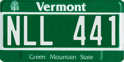 VT license plate NLL441