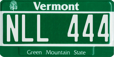 VT license plate NLL444