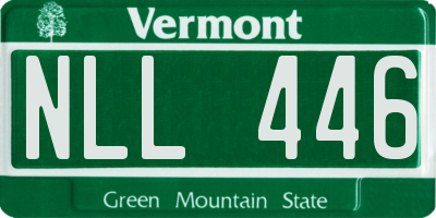 VT license plate NLL446