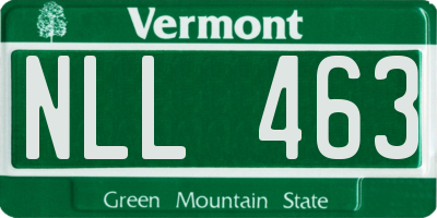 VT license plate NLL463