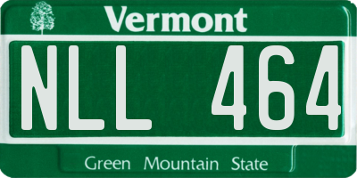 VT license plate NLL464