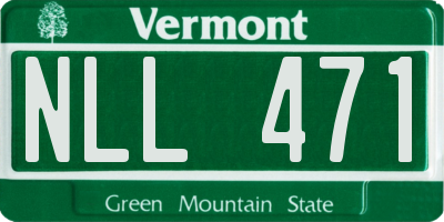 VT license plate NLL471