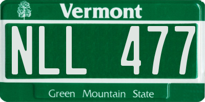 VT license plate NLL477