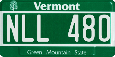 VT license plate NLL480