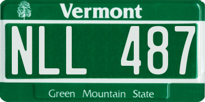 VT license plate NLL487