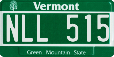 VT license plate NLL515