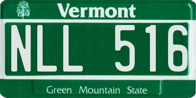 VT license plate NLL516
