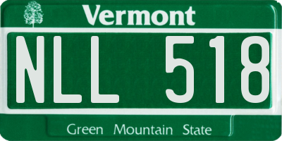 VT license plate NLL518