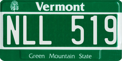 VT license plate NLL519