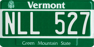 VT license plate NLL527