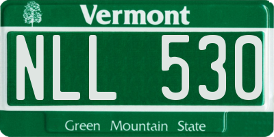 VT license plate NLL530