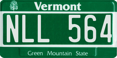 VT license plate NLL564