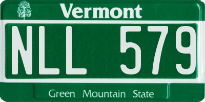 VT license plate NLL579