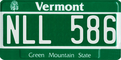 VT license plate NLL586