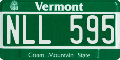 VT license plate NLL595