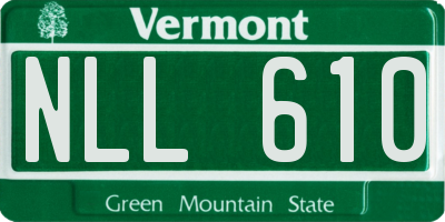 VT license plate NLL610