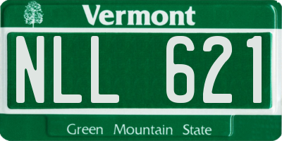 VT license plate NLL621