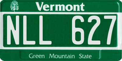 VT license plate NLL627