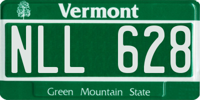 VT license plate NLL628