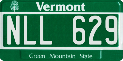 VT license plate NLL629