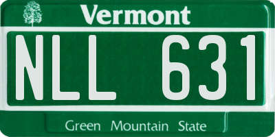 VT license plate NLL631