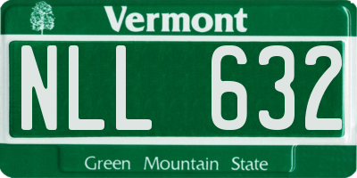 VT license plate NLL632
