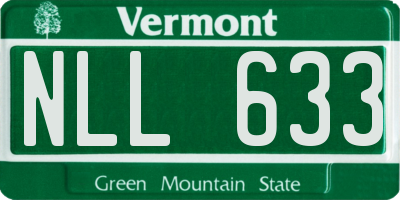 VT license plate NLL633