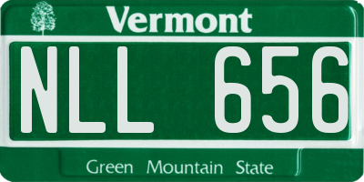 VT license plate NLL656
