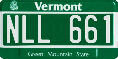 VT license plate NLL661