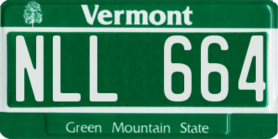 VT license plate NLL664