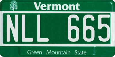 VT license plate NLL665
