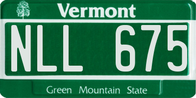 VT license plate NLL675