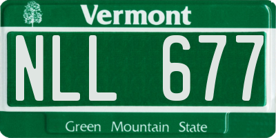 VT license plate NLL677