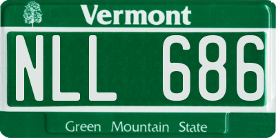 VT license plate NLL686