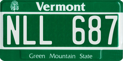 VT license plate NLL687