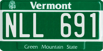 VT license plate NLL691