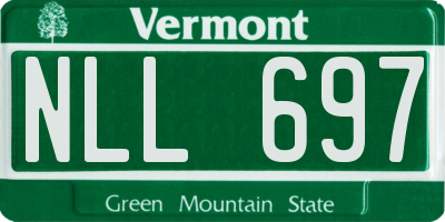 VT license plate NLL697