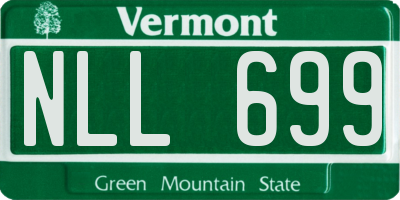 VT license plate NLL699
