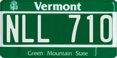 VT license plate NLL710