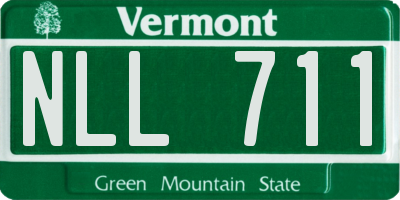 VT license plate NLL711