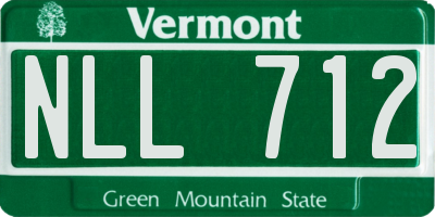 VT license plate NLL712